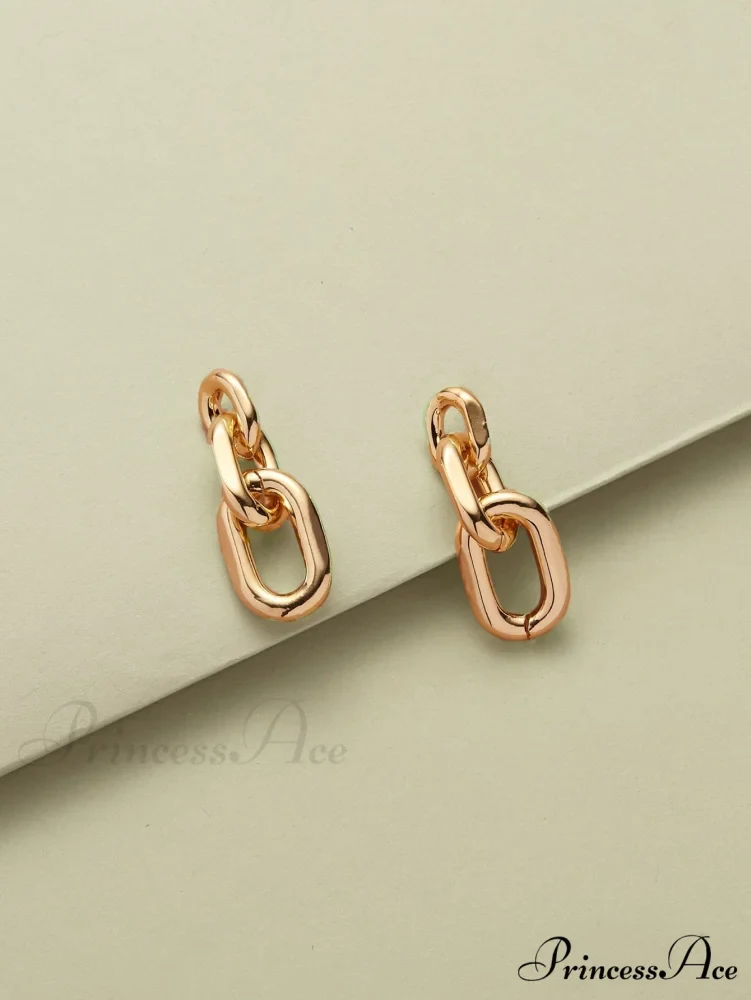 Chain Design Drop Earrings - Image 3
