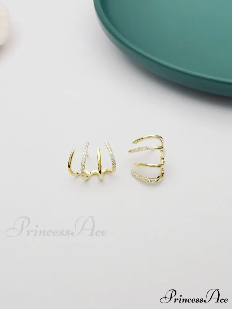 Women's Geometric One-piece Four-claw Design Earrings - Image 5