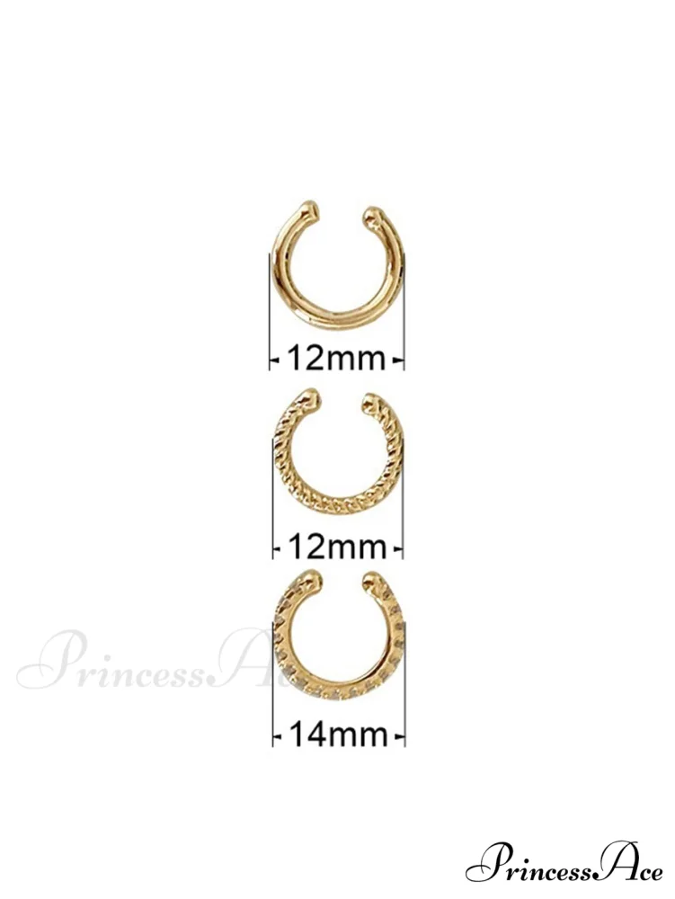 3pcs/set Fashion Zinc Alloy Textured Earrings - Image 5