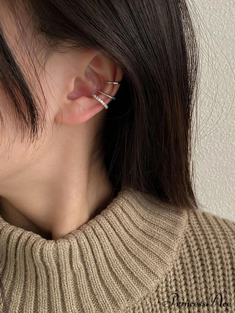 3pcs/set Fashion Zinc Alloy Textured Earrings - Image 6