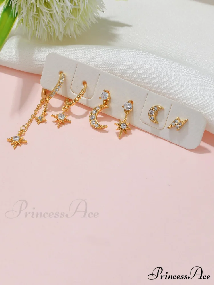 1set Women's Golden Fashionable Single Earrings - Image 3