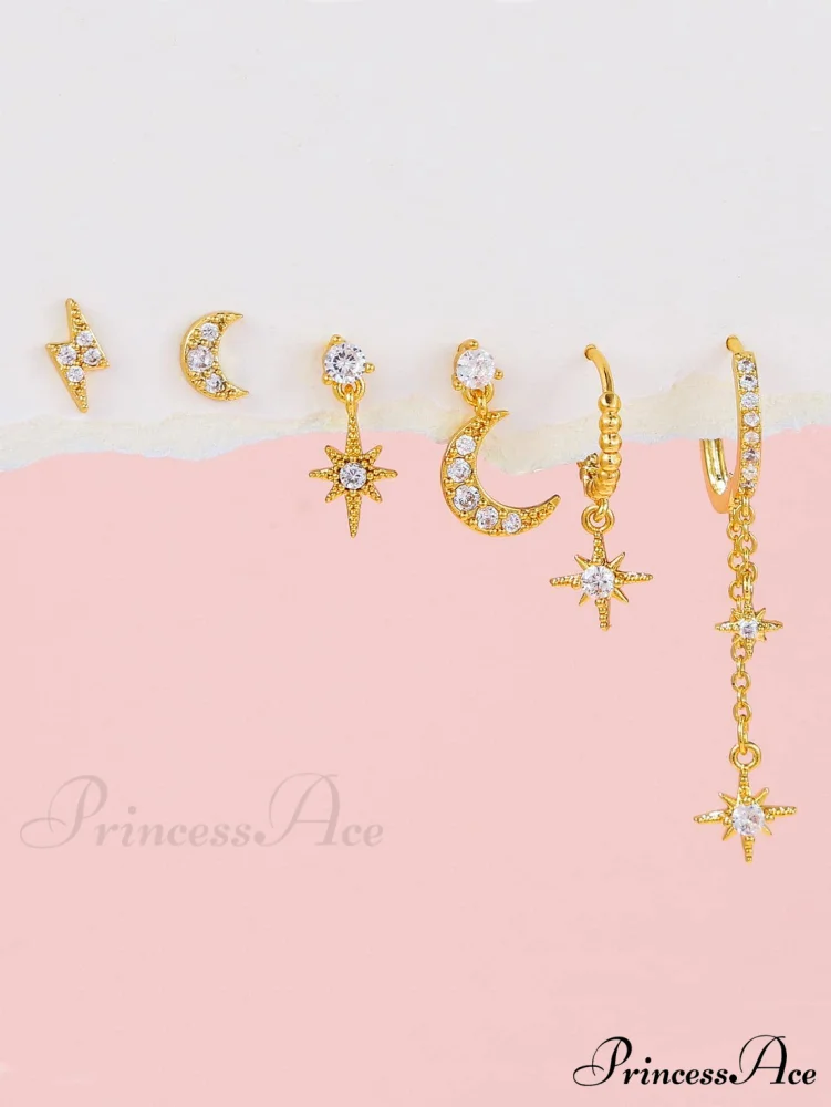 1set Women's Golden Fashionable Single Earrings - Image 7