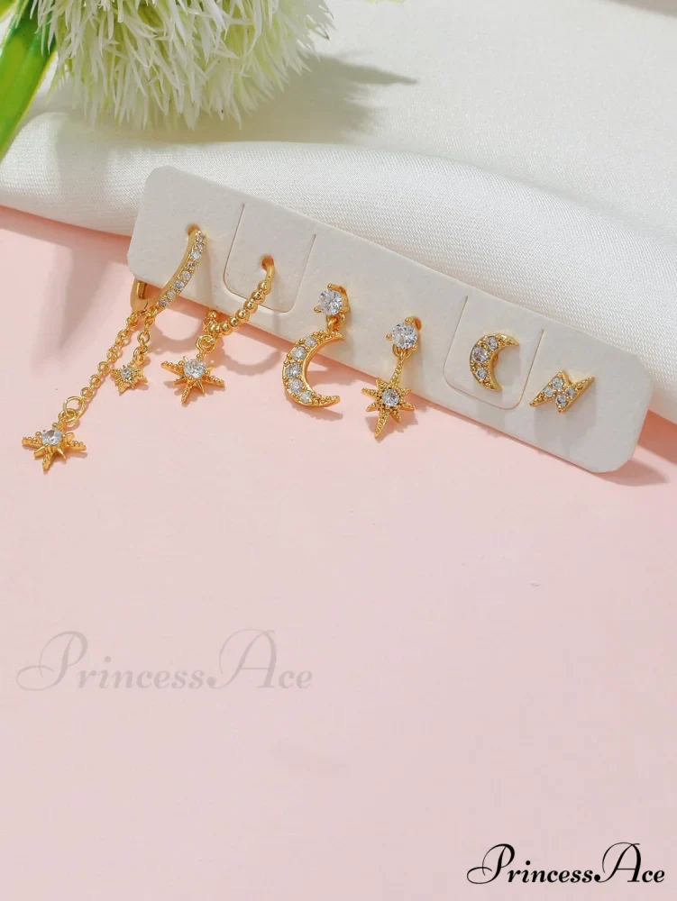 1set Women's Golden Fashionable Single Earrings - Image 8