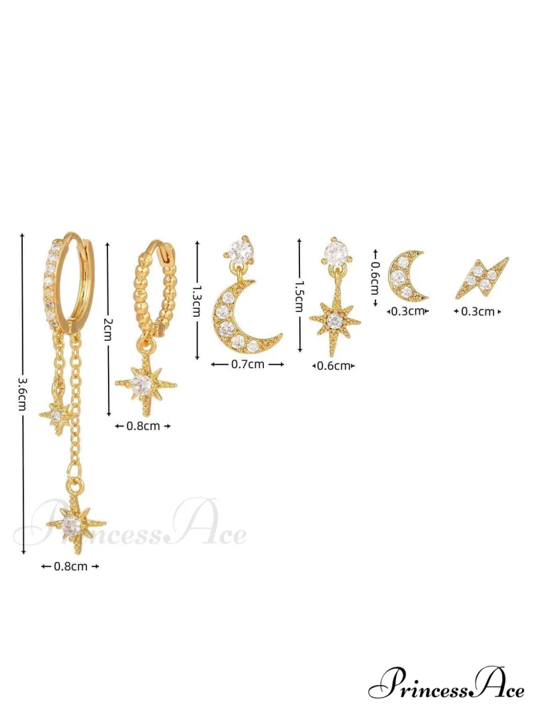 1set Women's Golden Fashionable Single Earrings - Image 9