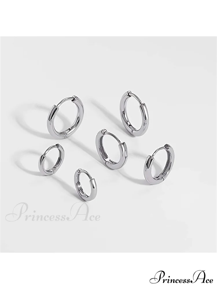 3 Pairs Huggie Hoop Earrings - Image 5