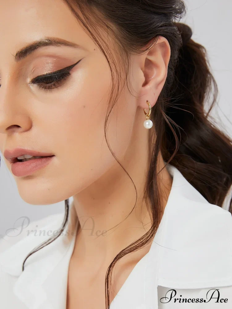 1pc Faux Pearl Drop Earrings - Image 3