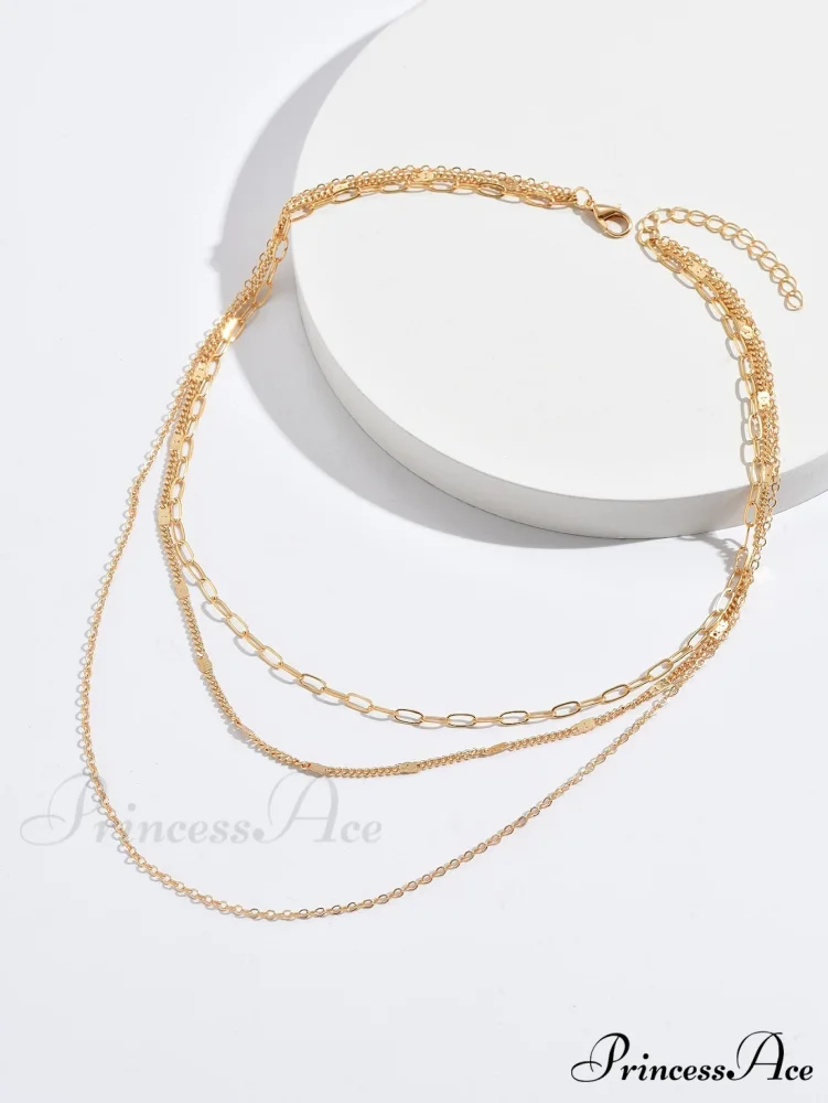 Minimalist Layered Chain Necklace - Image 2