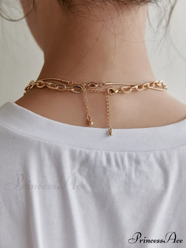 Square Pendant Layered Necklace - Image 2