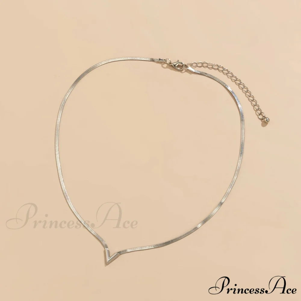 Simple Men's Jewelry Creative V-shaped Necklace - Image 2