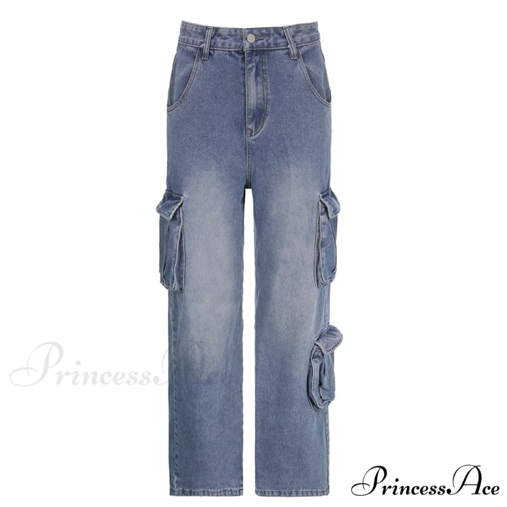 Wide Leg High Waist Straight Trousers Overalls - Image 6
