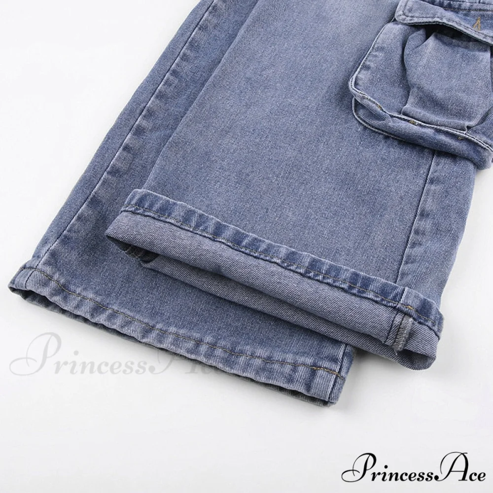Wide Leg High Waist Straight Trousers Overalls - Image 7