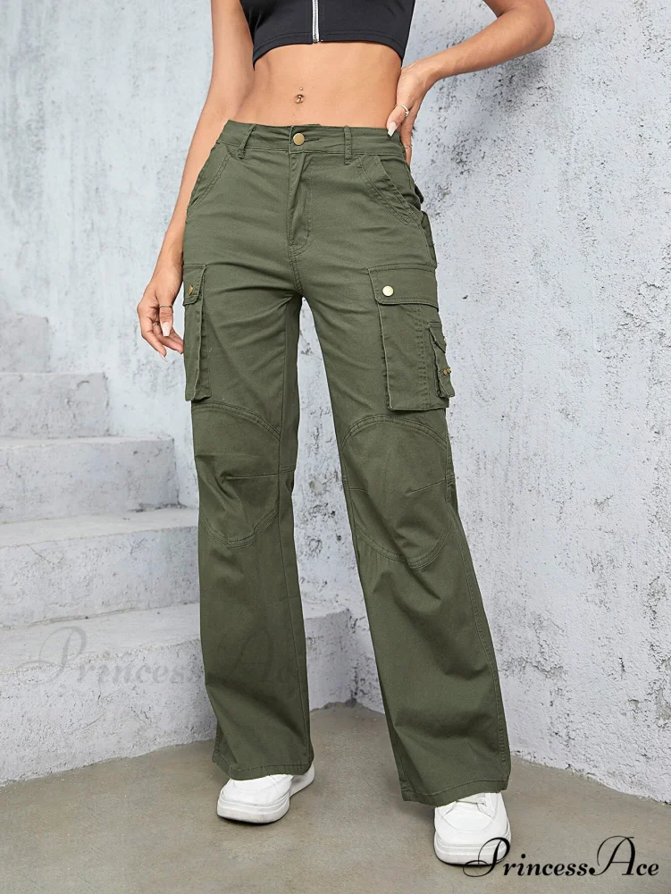 High Waist Straight Trousers - Image 2