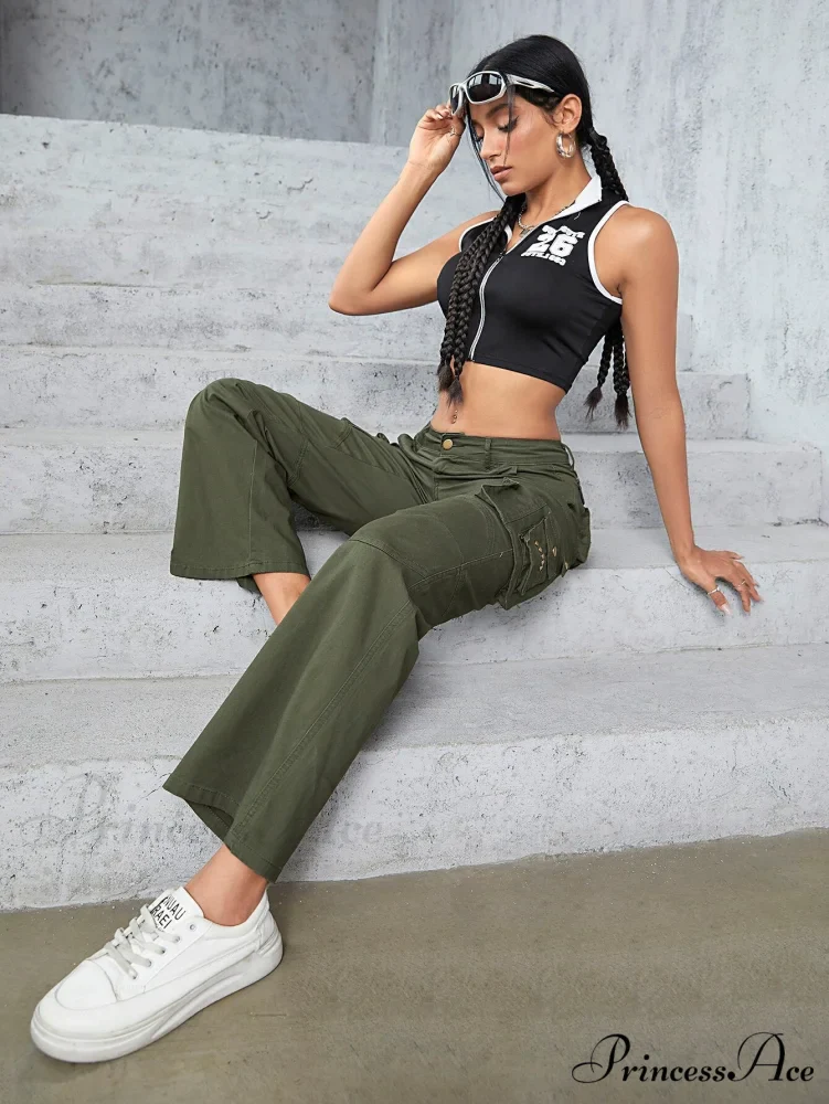 High Waist Straight Trousers - Image 3