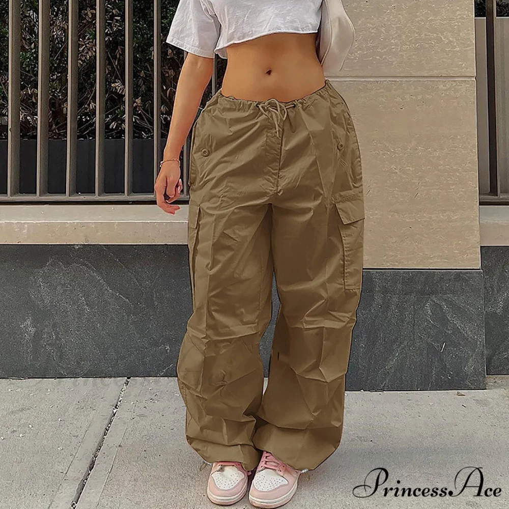 Cargo Pants Straight Wide Leg Loose Casual Trousers - Image 2