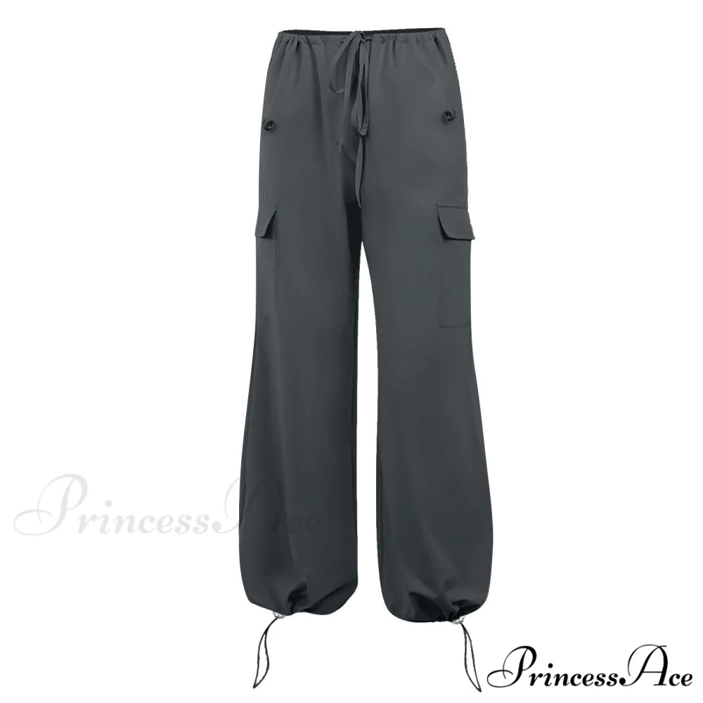 Cargo Pants Straight Wide Leg Loose Casual Trousers - Image 3