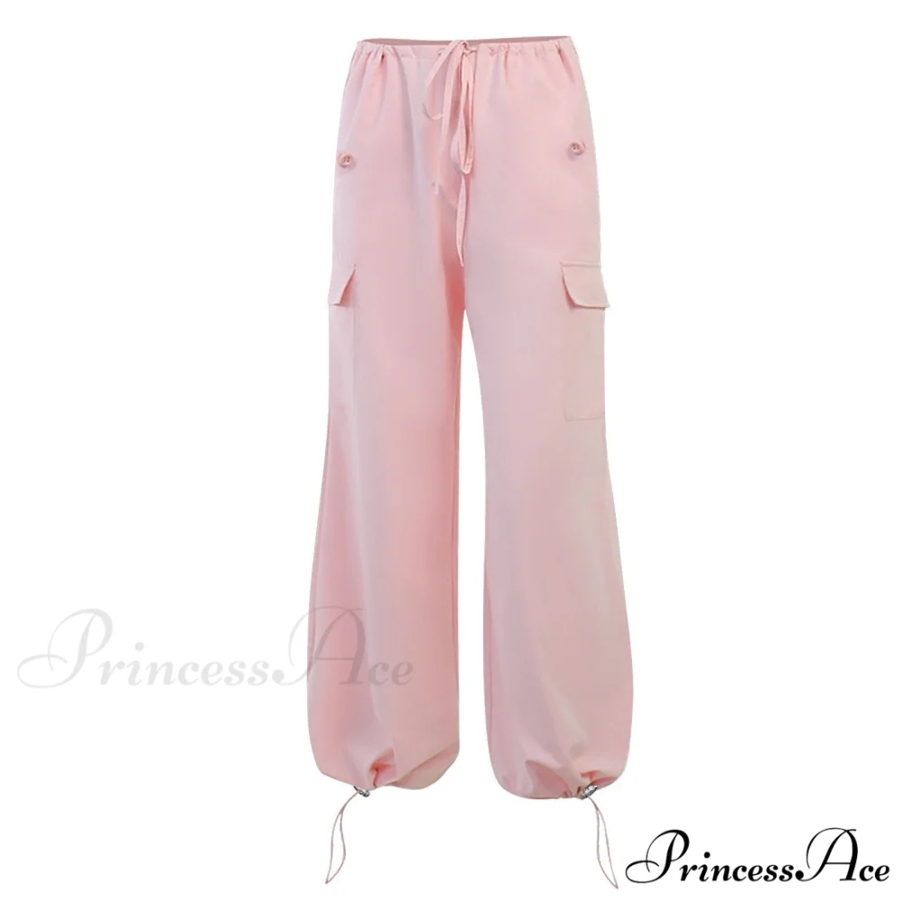Cargo Pants Straight Wide Leg Loose Casual Trousers - Image 4