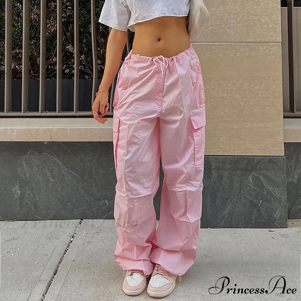 Cargo Pants Straight Wide Leg Loose Casual Trousers - Image 7