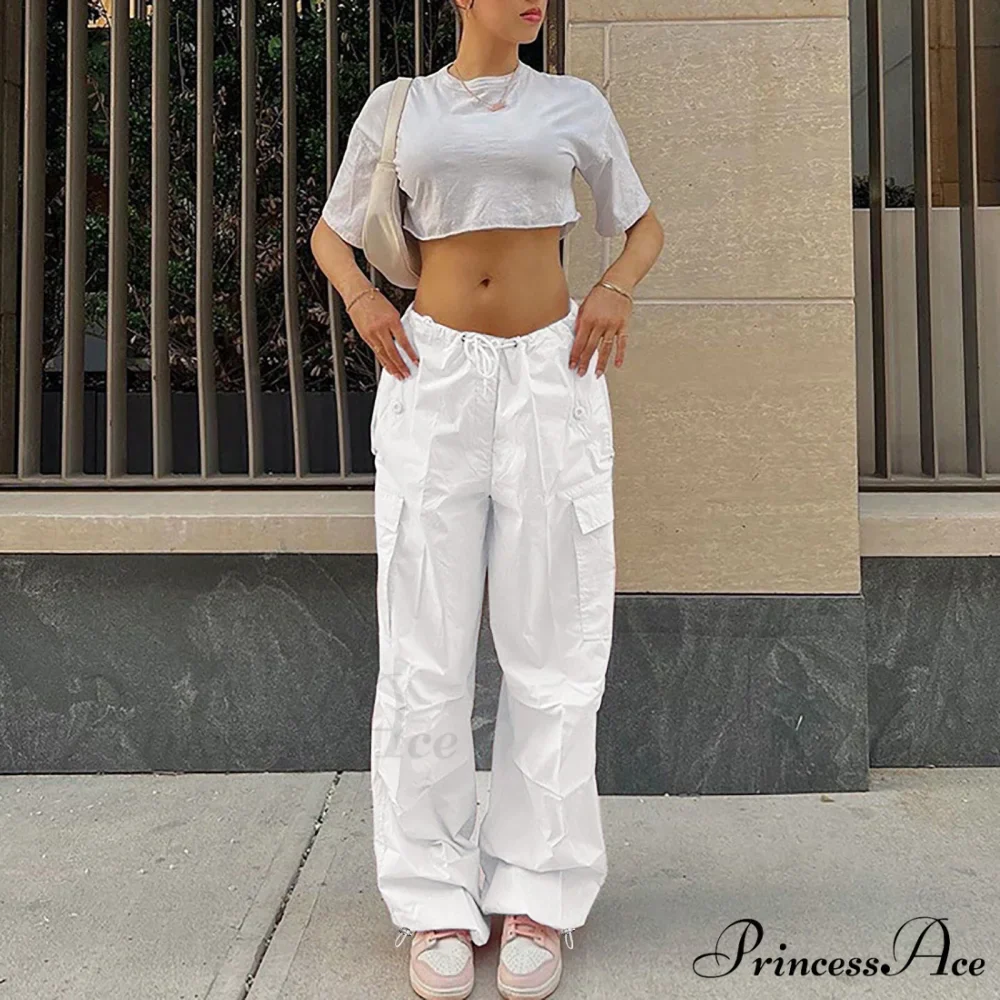 Cargo Pants Straight Wide Leg Loose Casual Trousers - Image 8