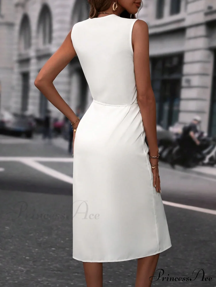Solid Wrap Knot Side Dress - Image 2