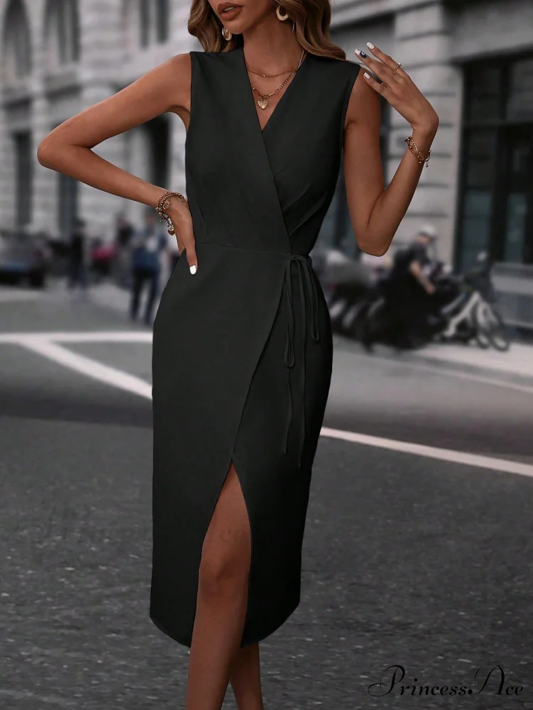 Solid Wrap Knot Side Dress - Image 7