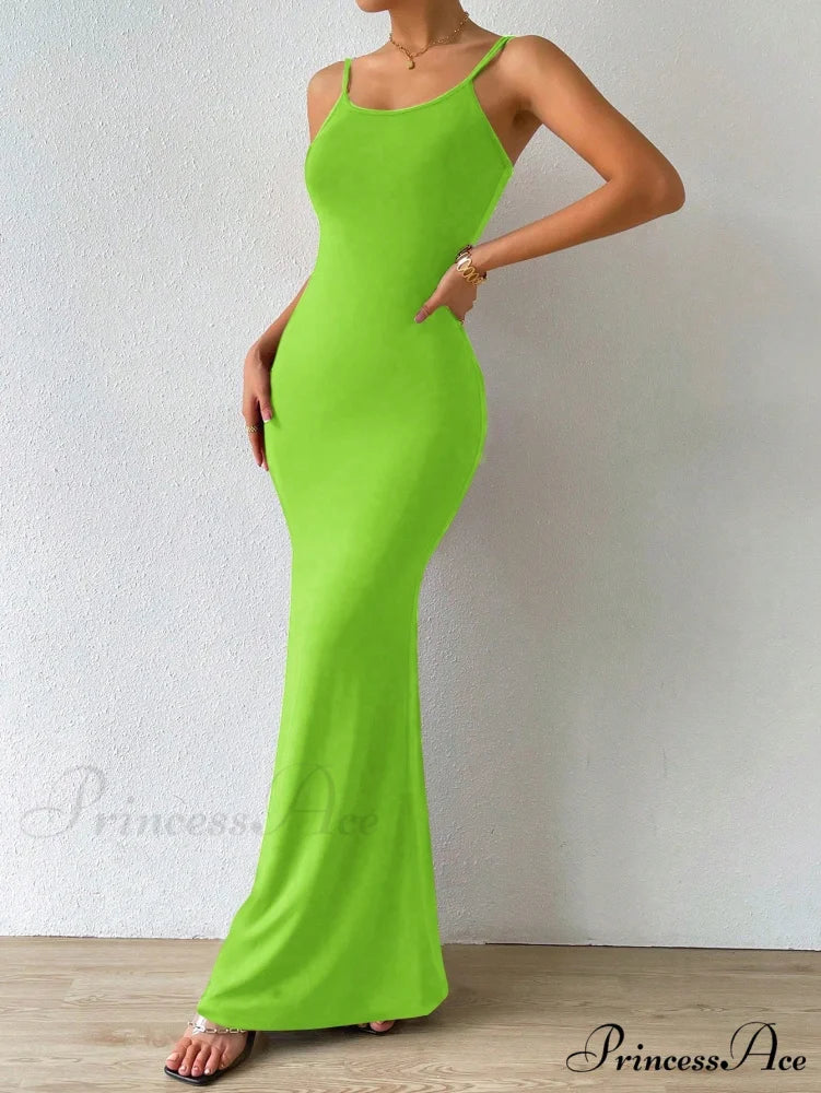 Solid Mermaid Hem Cami Dress - Image 12