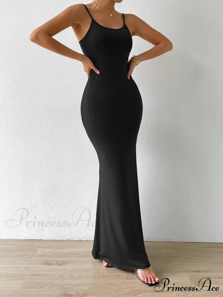 Solid Mermaid Hem Cami Dress - Image 4