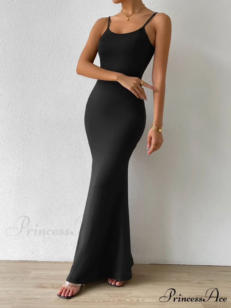 Solid Mermaid Hem Cami Dress - Image 5