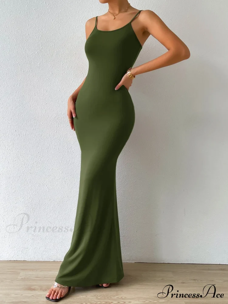 Solid Mermaid Hem Cami Dress - Image 7