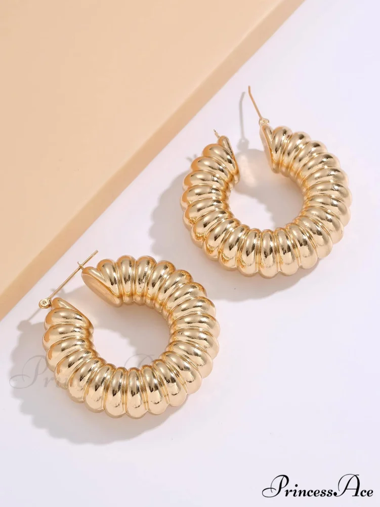 Textured Hoop Earrings For Women - Image 3