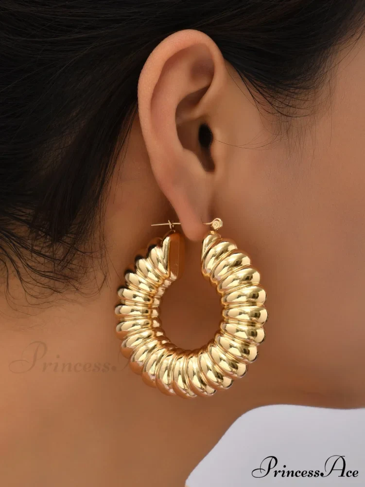 Textured Hoop Earrings For Women - Image 4