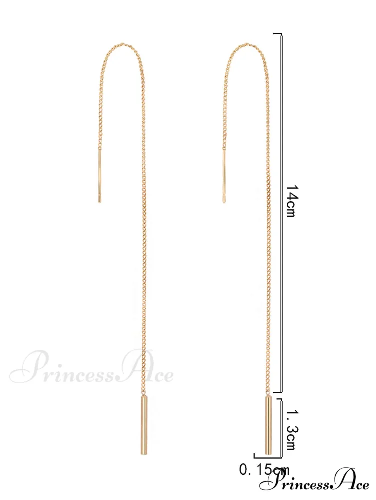 Minimalist Threader Earrings - Image 3