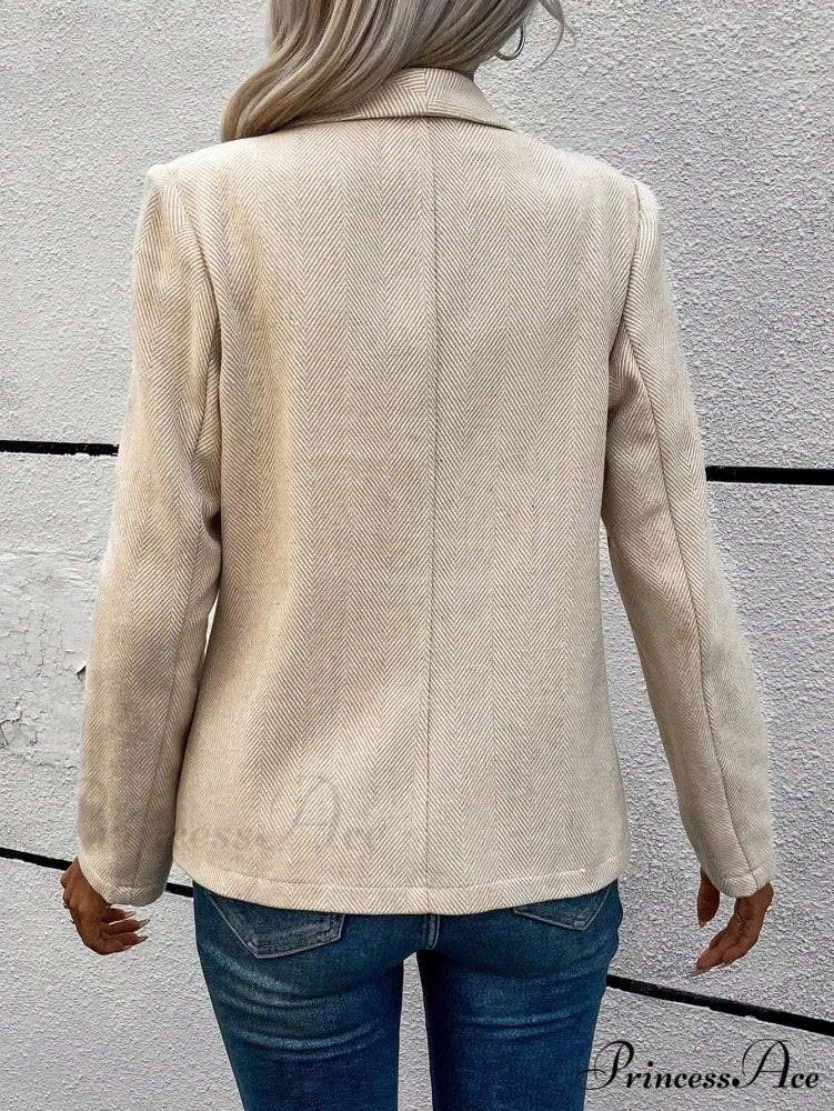 Waterfall Collar Open Front Coat - Image 2