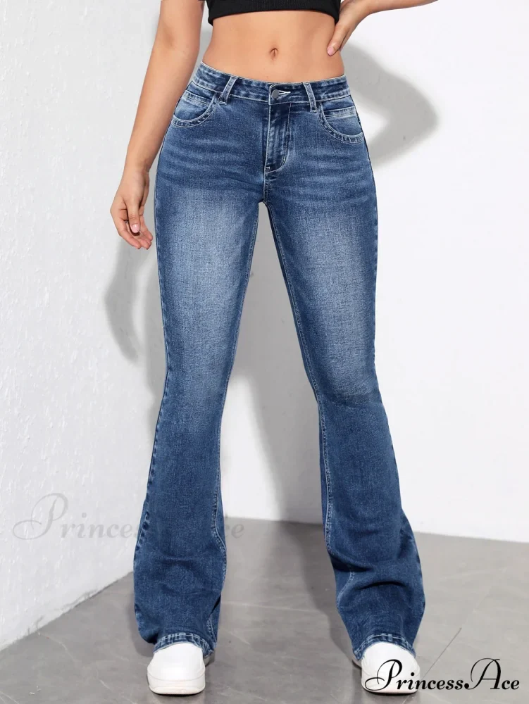 Slant Pocket Flare Leg Jeans - Image 6