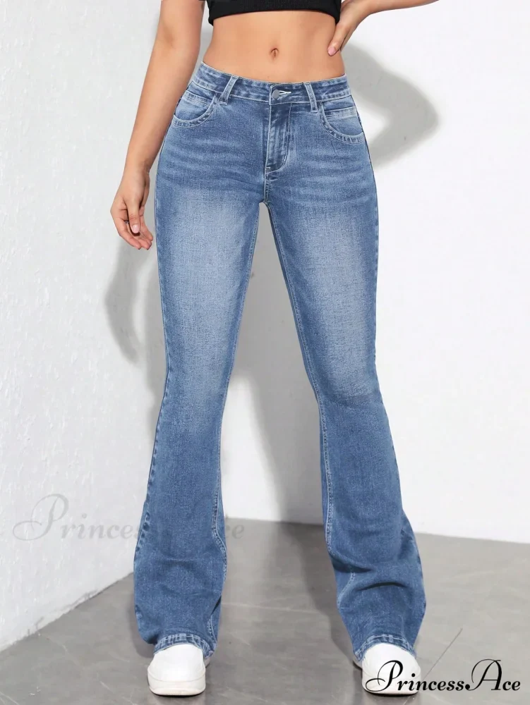 Slant Pocket Flare Leg Jeans - Image 7