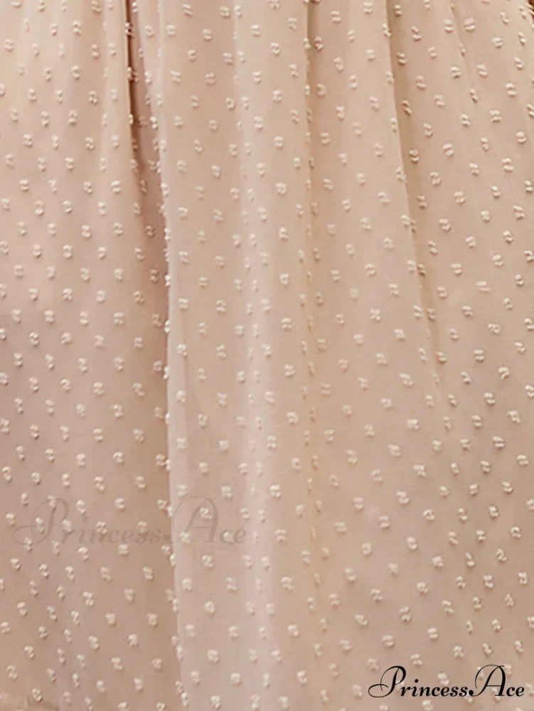 Swiss Dot Ruffle Hem A-line Dress - Image 7