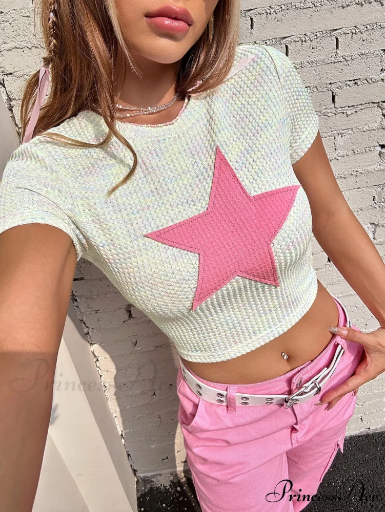 Star Patched Crop Tee - Image 4