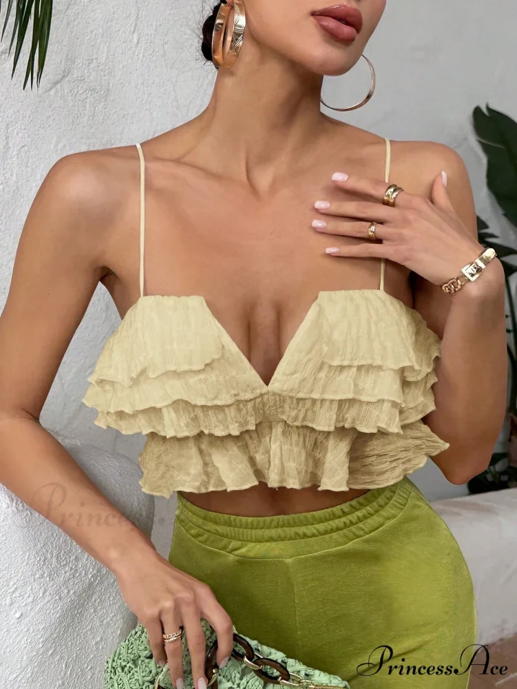 Ruffle Trim Crop Cami Top - Image 6