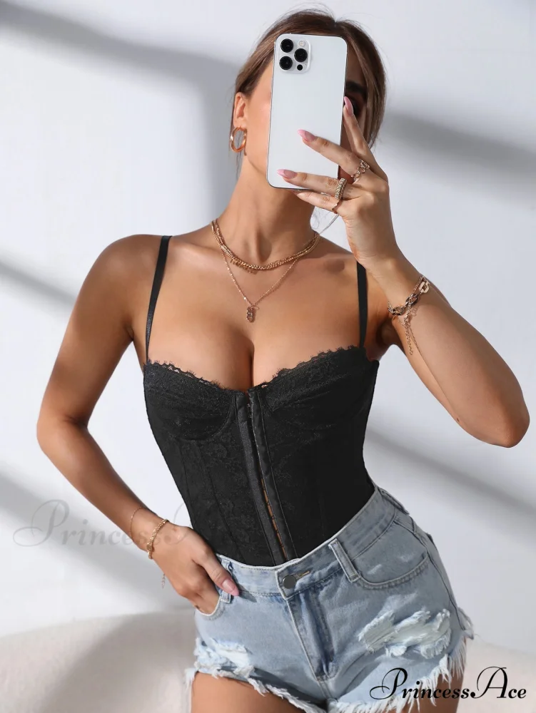 Lace Trim Hook & Eye Cami Top - Image 7