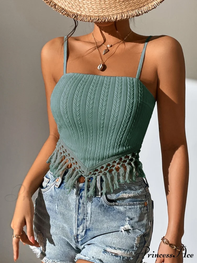 Fringe Trim Cami Top - Image 8