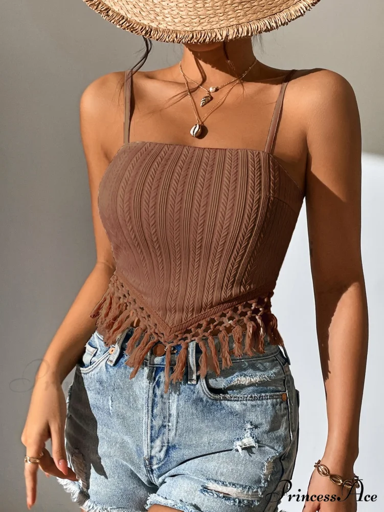 Fringe Trim Cami Top - Image 9