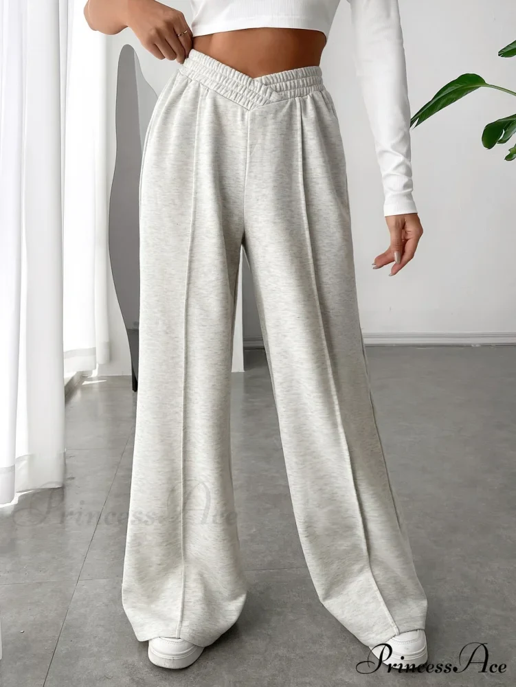 Solid Wide Leg Sweatpants - Image 6