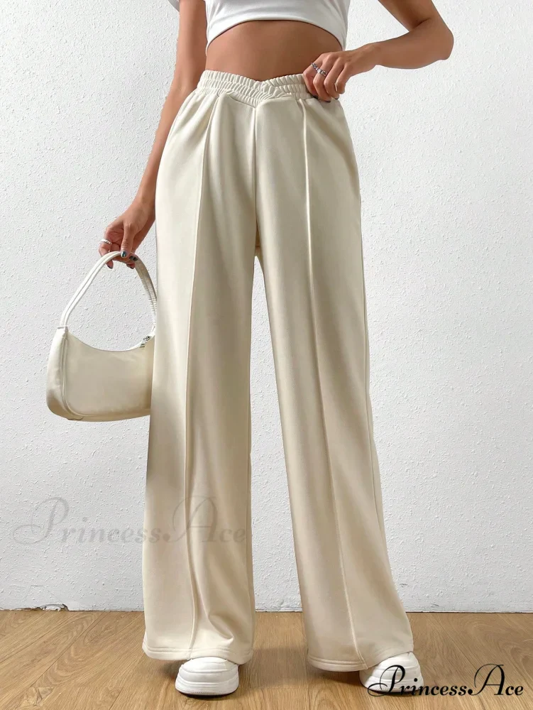 Solid Wide Leg Sweatpants - Image 7