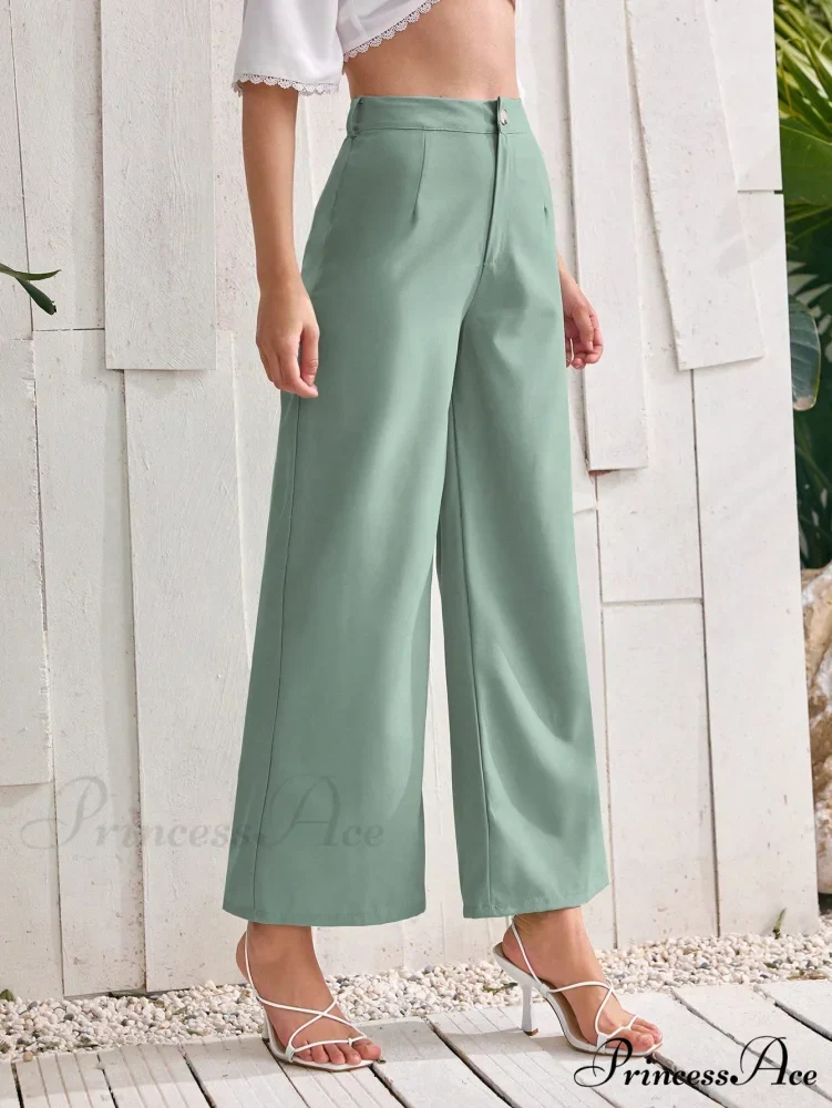 ely Solid Wide Leg Pants - Image 3