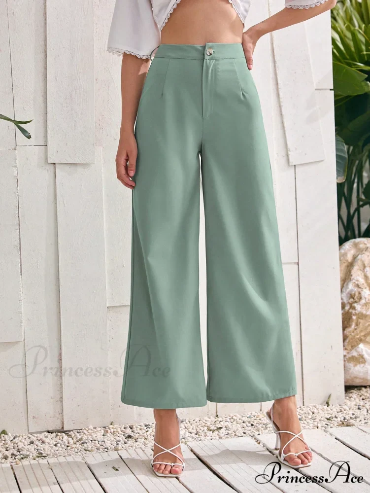 ely Solid Wide Leg Pants - Image 5