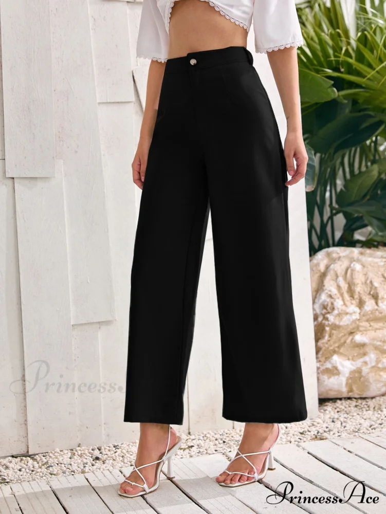 ely Solid Wide Leg Pants - Image 6