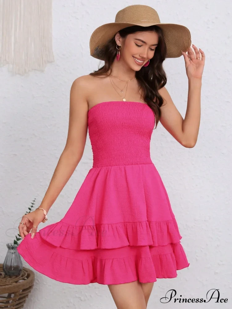 Ruffle Hem Tube Dress - Image 10