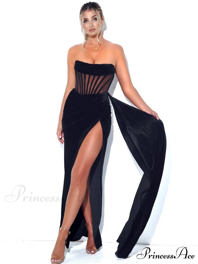 Sleeveless Floor-Length Chiffon Exquisite Lace Prom Dress - Image 5