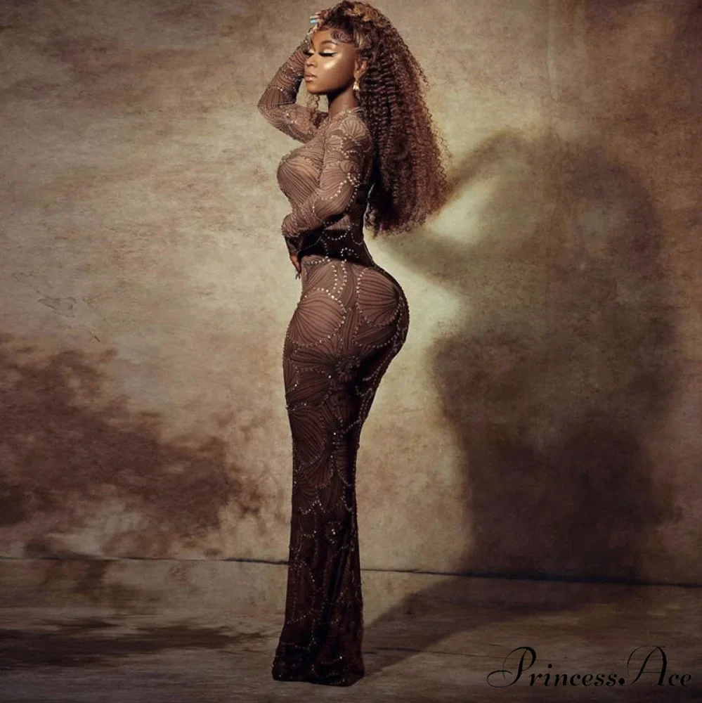 Club Bodycon See Through Long Dress - Image 18