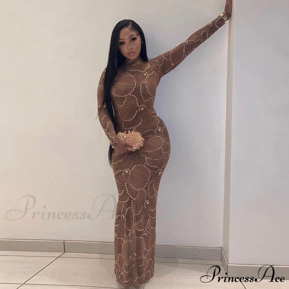 Club Bodycon See Through Long Dress - Image 3