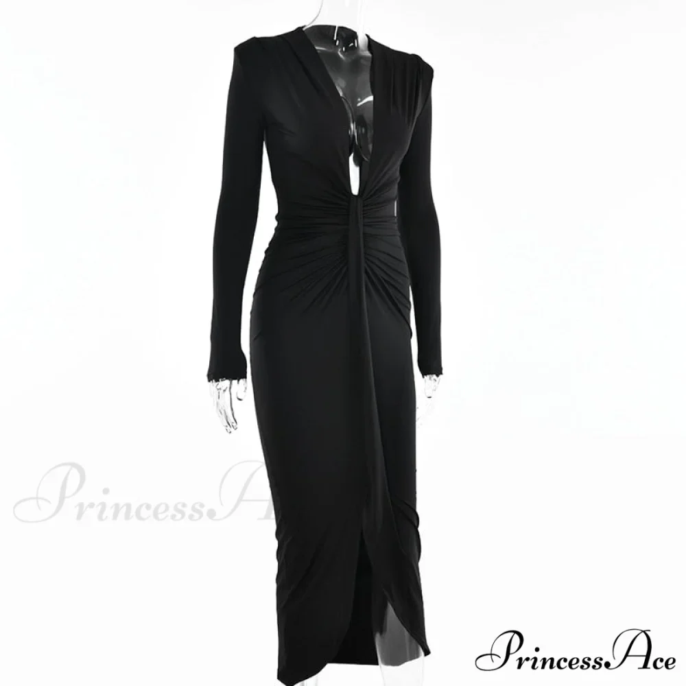 Party Robe Bodycon Deep V Neck Bandage Ladies Dress - Image 8